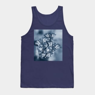 Beautiful flower bouquet on a rippled deep blue background Tank Top